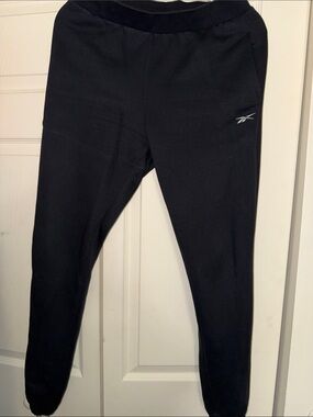 Reebok Kids Black Jogger Sweatpants with Subtle Logo